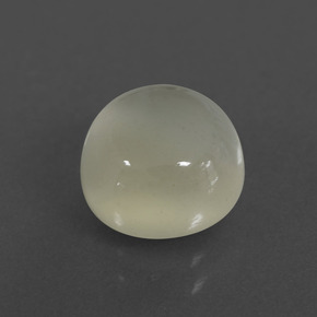 Piedra de luna blanco natural de 3,22 ct, corte redondo, translúcido