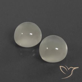 Gemas de Piedra de Luna Blanco cálido natural de 7.56 ct, Redondo, Translúcido