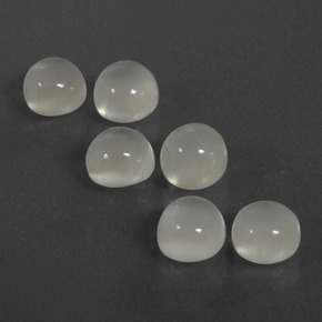 Gemas de piedra de luna blanco natural de 7,26 ct, corte redondo, translúcido
