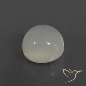 Piedra de Luna Blanco cálido natural de 2.53 ct, Redondo, Translúcido