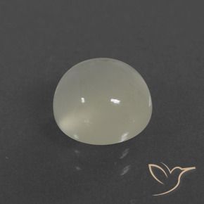 Piedra de Luna Blanco cálido natural de 2.47 ct, Redondo, Translúcido