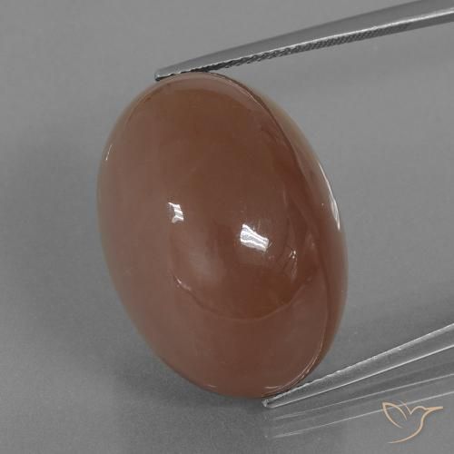 44.24ct Natural Marrón cálido Piedra de Luna, Ovalada, Opaco