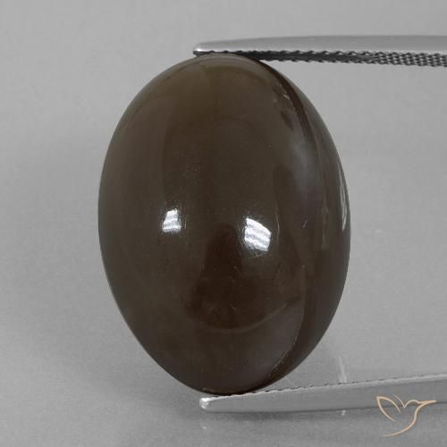 29.78ct Natural Marrón sombra Piedra de Luna, Ovalada, Opaco