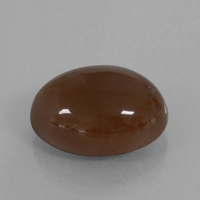 Piedra de luna marrón chocolate natural de 20,25 ct, corte óvalo, opaco