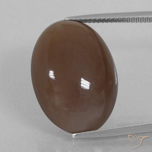22.40ct Natural Marrón medio Piedra de Luna, Ovalada, Opaco