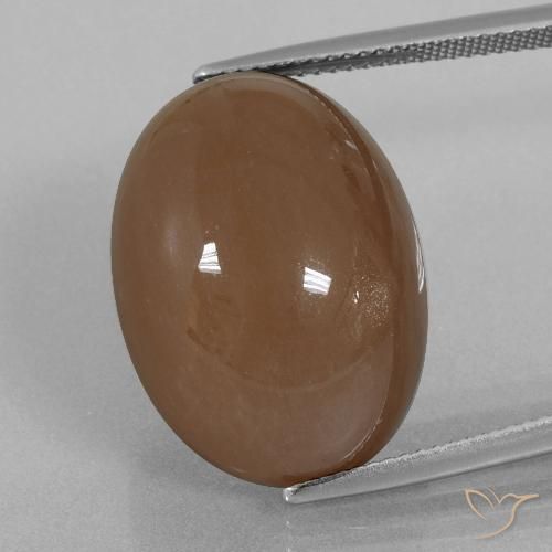 29.70ct Natural Marrón cálido Piedra de Luna, Ovalada, Opaco