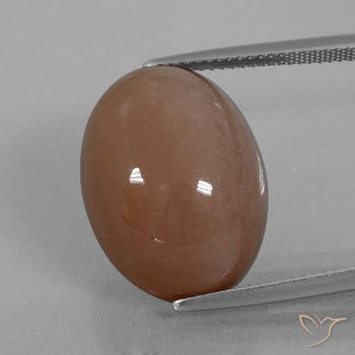 21.86ct Natural Marrón Piedra de Luna, Ovalada, Opaco
