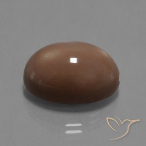 Piedra de Luna Marrón medio natural de 20.43 ct, Ovalada, Opaco