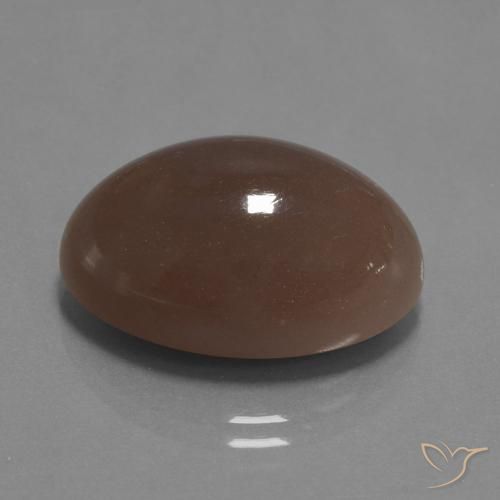 Piedra de Luna Marrón medio natural de 22.67 ct, Ovalada, Opaco