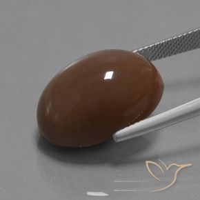 Piedra de Luna Marrón medio natural de 22.27 ct, Ovalada, Opaco