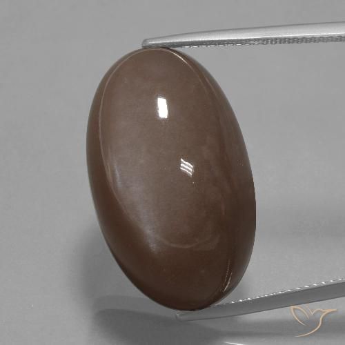 42.26ct Natural Marrón medio Piedra de Luna, Ovalada, Opaco