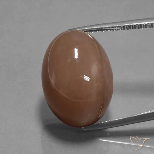 35.65ct Natural Marrón medio Piedra de Luna, Ovalada, Opaco