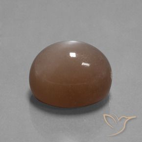 Piedra de Luna Marrón medio natural de 34.59 ct, Ovalada, Opaco