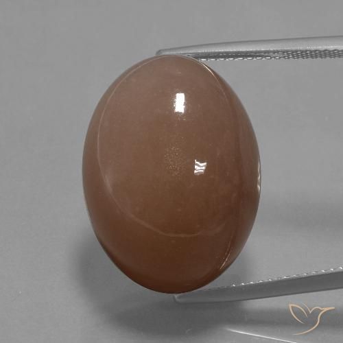 32.77ct Natural Marrón Piedra de Luna, Ovalada, Opaco