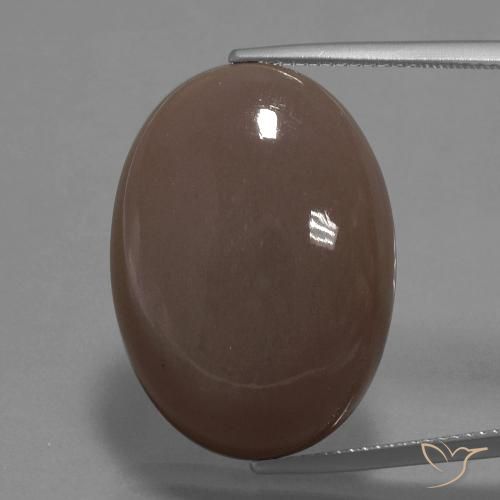 27.29ct Natural Marrón medio Piedra de Luna, Ovalada, Opaco