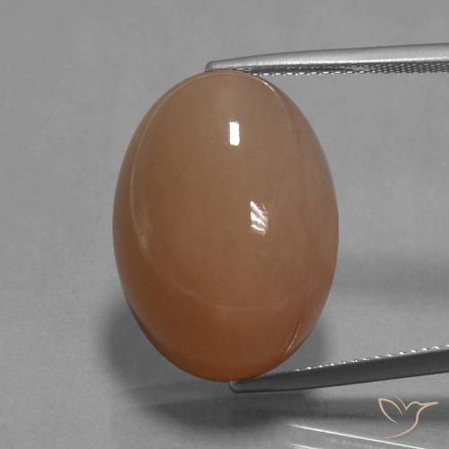 27.10ct Natural Durazno amarronado Piedra de Luna, Ovalada, Opaco