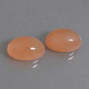 Gemas de piedra de luna naranja natural de 7,38 ct, corte óvalo, translúcido