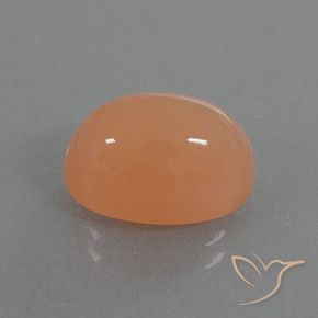 Piedra de Luna Naranja medio natural de 4.99 ct, Ovalada, Translúcido