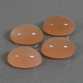 Gemas de piedra de luna naranja natural de 15,19 ct, corte óvalo, translúcido