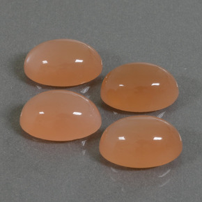 Gemas de piedra de luna naranja natural de 15,19 ct, corte óvalo, translúcido