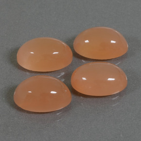 Gemas de piedra de luna naranja natural de 14,46 ct, corte óvalo, translúcido