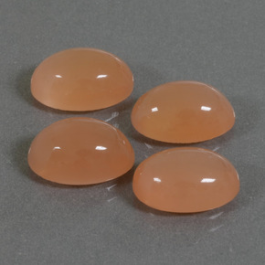 Gemas de piedra de luna naranja natural de 14,46 ct, corte óvalo, translúcido