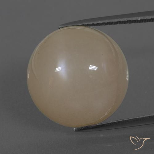 19.65ct Natural Marrón muy claro Piedra de Luna, Redondo, Opaco