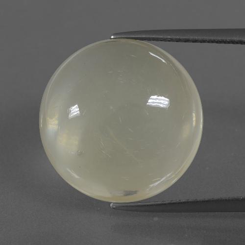 Piedra de luna amarillo natural de 14,39 ct, corte redondo, translúcido