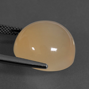 Piedra de Luna Naranja medio natural de 16.94 ct, Corte Redondo, Translúcido