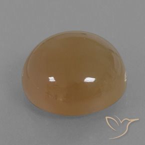 Piedra de Luna Marrón naranja natural de 21.98 ct, Redondo, Translúcido