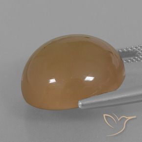 Piedra de Luna Marrón naranja natural de 21.98 ct, Redondo, Translúcido