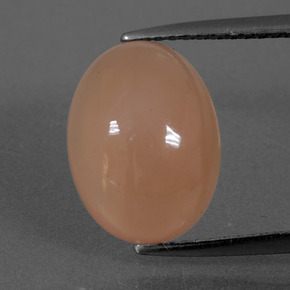 Piedra de Luna Naranja durazno natural de 4.85 ct, Corte Óvalo, Translúcido