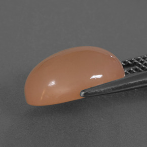 Piedra de Luna Naranja durazno natural de 4.85 ct, Corte Óvalo, Translúcido