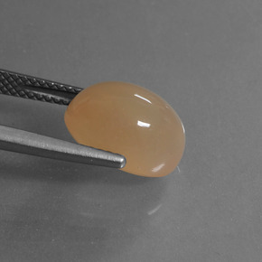 Piedra de luna dorado natural de 4,63 ct, corte óvalo, translúcido