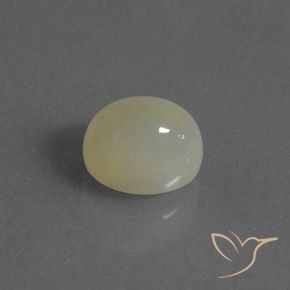Piedra de Luna Amarillo claro natural de 4.45 ct, Ovalada, Translúcido