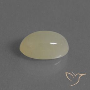 Piedra de Luna Amarillo claro natural de 4.97 ct, Ovalada, Translúcido