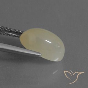Piedra de Luna Amarillo claro natural de 4.97 ct, Ovalada, Translúcido