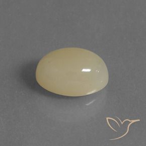 Piedra de Luna Amarillo claro natural de 4.88 ct, Ovalada, Translúcido