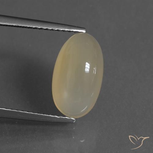 4.00ct Natural Marrón cálido claro Piedra de Luna, Ovalada, Translúcido