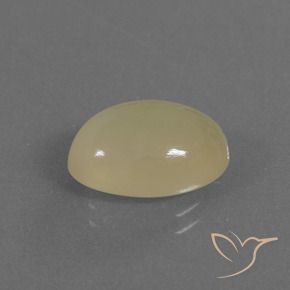 Piedra de Luna Amarillo claro natural de 5.04 ct, Ovalada, Translúcido