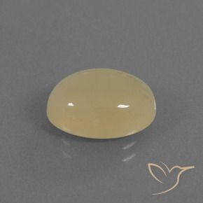 Piedra de Luna Crema natural de 5.04 ct, Ovalada, Translúcido