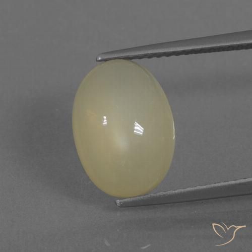 5.18ct Natural Amarillo claro Piedra de Luna, Ovalada, Translúcido