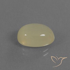 Piedra de Luna Amarillo claro natural de 5.18 ct, Ovalada, Translúcido