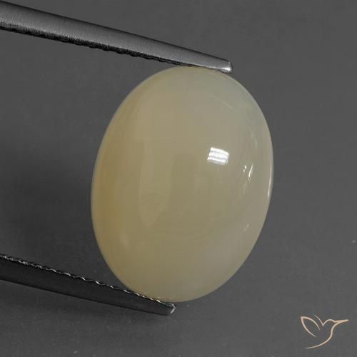 5.43ct Natural Marrón claro Piedra de Luna, Ovalada, Translúcido