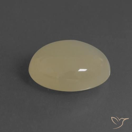 Piedra de Luna Marrón café claro natural de 6.24 ct, Ovalada, Translúcido
