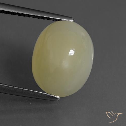 6.39ct Natural Amarillo medio Piedra de Luna, Ovalada, Translúcido