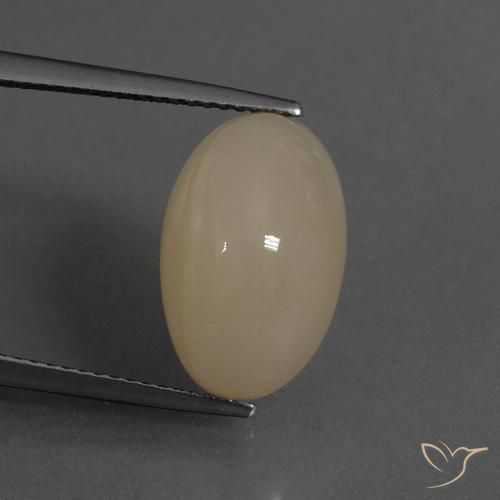 8.02ct Natural Marrón claro Piedra de Luna, Ovalada, Translúcido