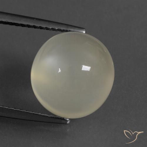 7.05ct Natural Blanco cálido Piedra de Luna, Ovalada, Translúcido