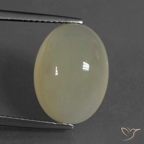 8.99ct Natural Marrón café claro Piedra de Luna, Ovalada, Translúcido