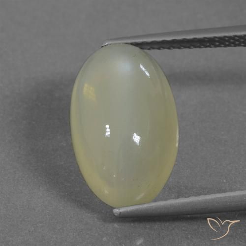 5.56ct Natural Amarillo medio Piedra de Luna, Ovalada, Translúcido